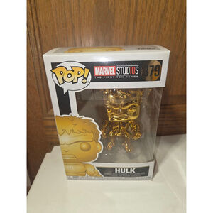 Funko Pop! Marvel MS 10- Gold Chrome HULK! Vinyl #378 Toy figurine